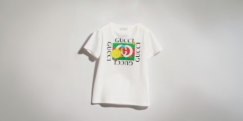 Camiseta infantil de algodón con estampado