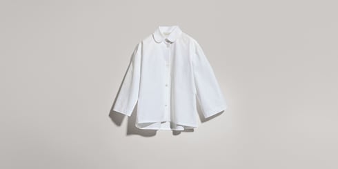 Camisa infantil de popelina de algodón con GG