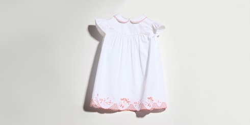 Abito neonato in cotone jacquard GG