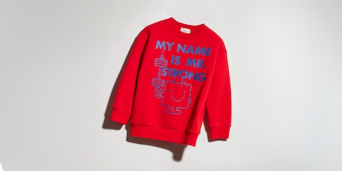 Sweat-shirt pour enfant en coton avec imprimé