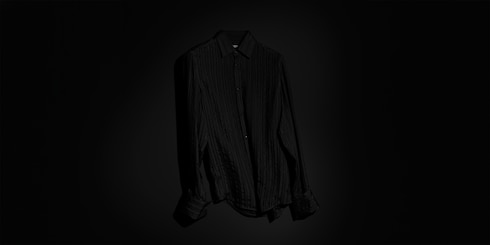 Striped silk gauze shirt