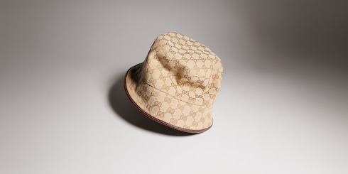 GG cotton canvas bucket hat