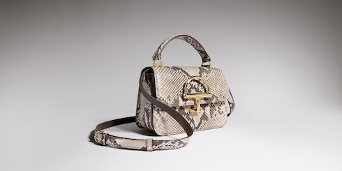 Gucci Siena python small top handle bag