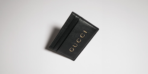 Card case with gold-foiled logo