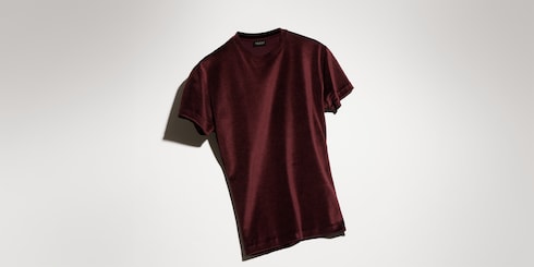Silk stretch jersey T-shirt