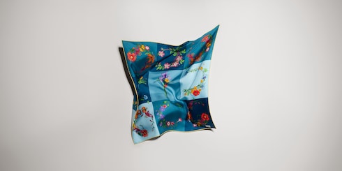 Printed silk twill bandana