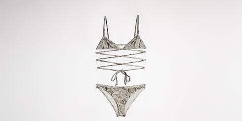 Bikini in jersey stretch stampato