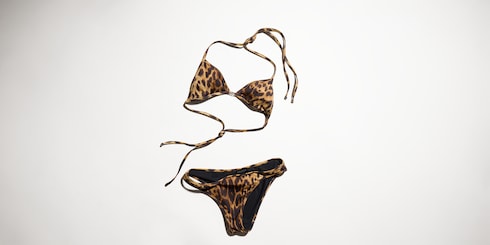 Bikini aus Stretch-Jersey mit Print