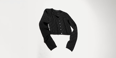 Fine crêpe viscose cardigan
