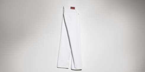Cotton denim pants