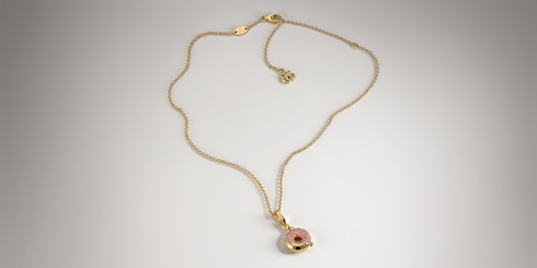 Collier chaîne avec pendentif beignet