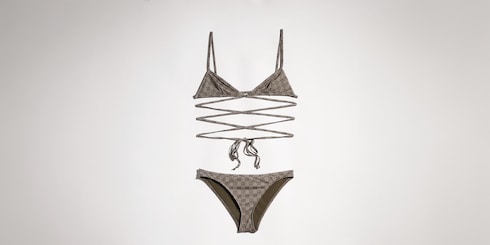 Bikini de jersey elastizado con estampado