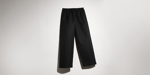 Pantalon décontracté en toile de coton GG