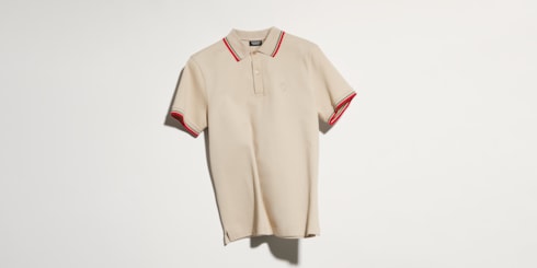 Polo en piqué de coton avec broderie