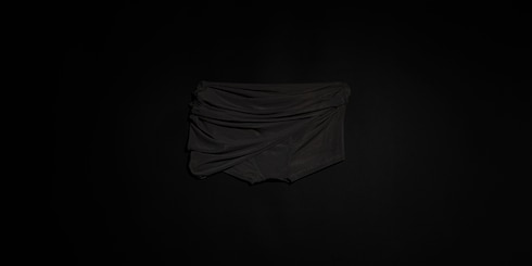 Shorts aus Crêpe-Jersey mit drapiertem Design