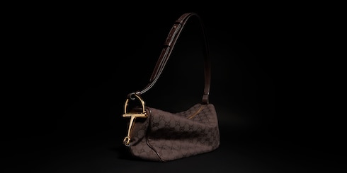 Borsa a spalla Gucci Half Horsebit misura media