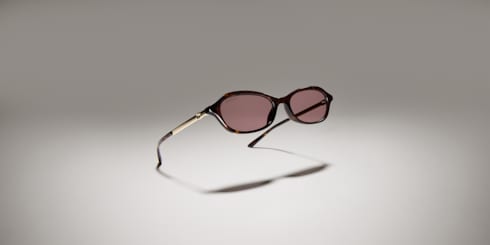 Oval-frame sunglasses