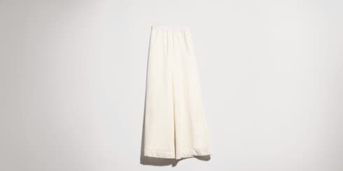 Pantalon décontracté en jersey de soie et coton