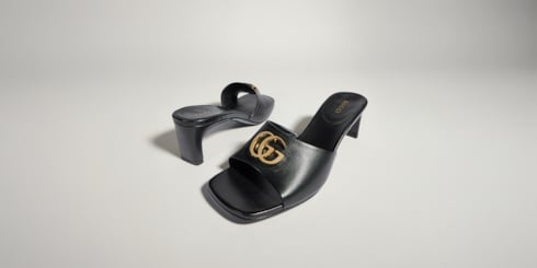 Women's slide sandal with Double G