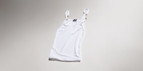 Haut en crêpe de jersey de viscose avec Horsebit