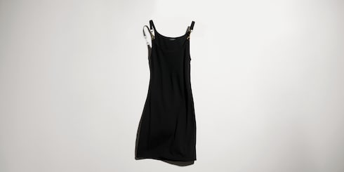 Viscose crêpe jersey dress with Horsebit