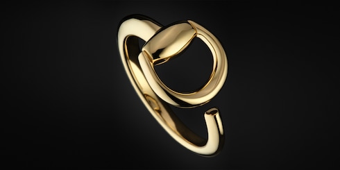Anello aperto Gucci Horsebit Oro 18k