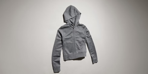 Sudadera de punto de algodón y seda con cremallera