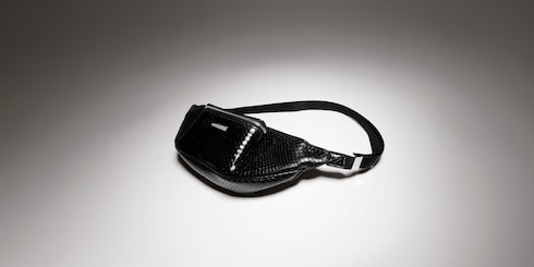 Riñonera pequeña de pitón Gucci Tag