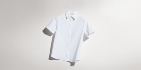 Camicia bambino in popeline con motivo GG