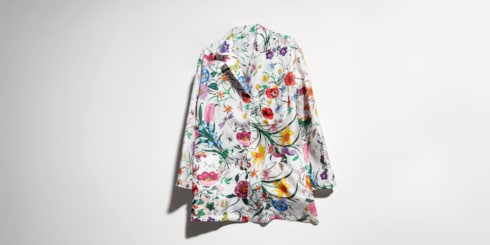 Camisa de sarga de seda con estampado
