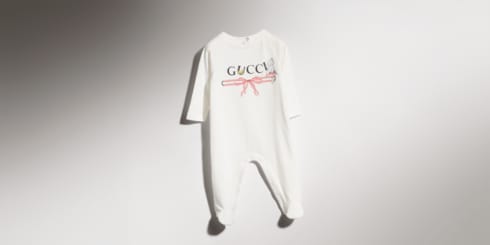 Baby cotton one-piece with print