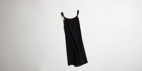 Viscose crêpe jersey dress with Horsebit