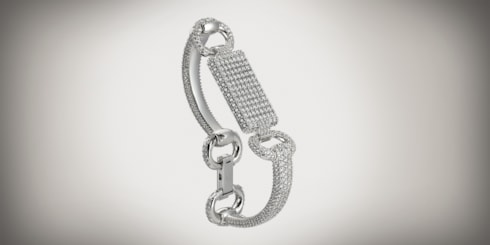 Bracciale con cristalli e Morsetto