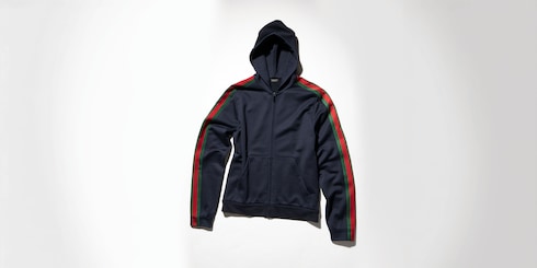 Silk cotton jersey zip jacket with Web