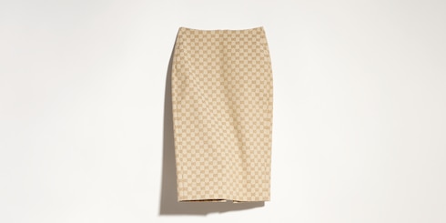 GG cotton canvas midi skirt