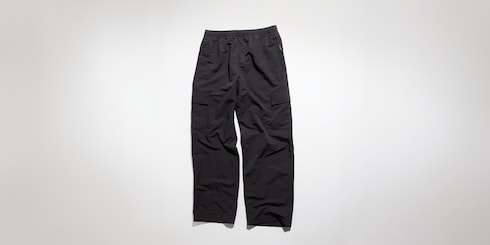 Froissé nylon faille cargo pants