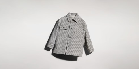 Veste pour enfant en denim à rayures