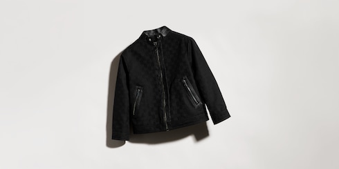 Chaqueta infantil de jacquard de algodón con GG