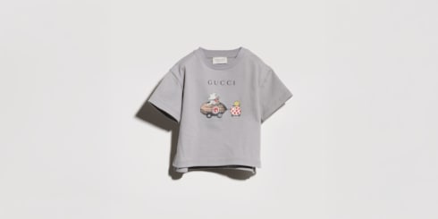 〔ベビー〕ヒグチユウコ プリント付き コットン Tシャツ
