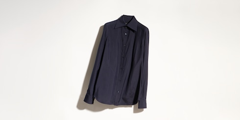 Silk poplin shirt