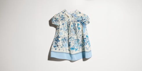 Robe pour bébé en crêpe de chine imprimé