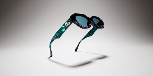 Low nose bridge fit oval sunglasses