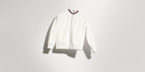 Giacca con zip bambino in jersey e nastro Web