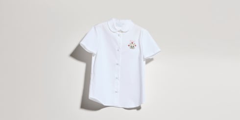 Children's cotton shirt with embroideries