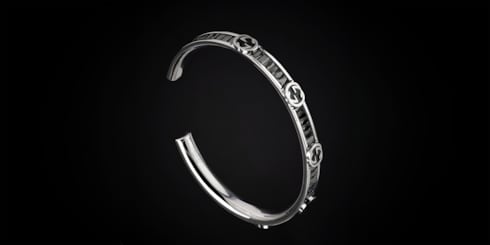 Bracelet jonc en cristal Gucci Interlocking