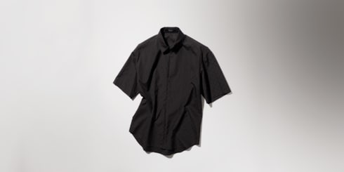 Camicia con zip in popeline di cotone GG