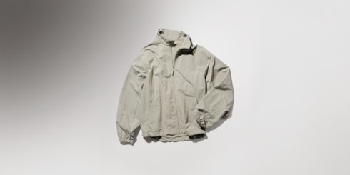 Veste zippée en faille en nylon froissé avec broderie