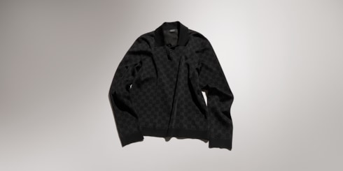 Viscose GG jacquard polo shirt