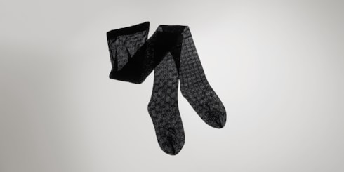 Collants en nylon stretch à motif GG