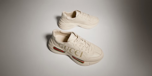 Men's Rhyton trainer with Gucci logo